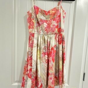 Floral Pink and Cream Kids Dress